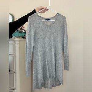 Gray tunic sweater